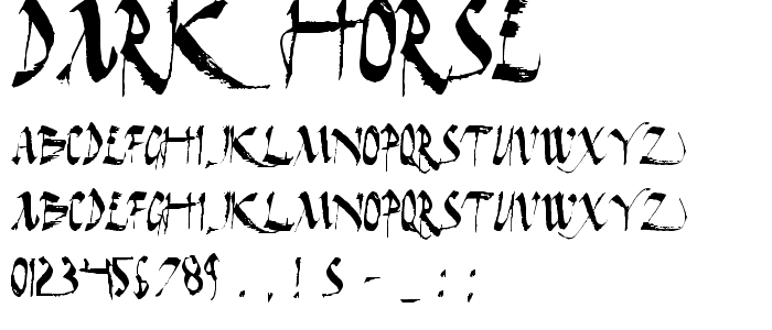 Dark Horse font